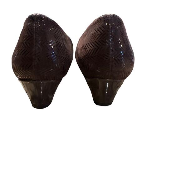 Trotters Brown Herringbone Suede Loafers Womens Size 8N Shoes - Picture 3 of 8